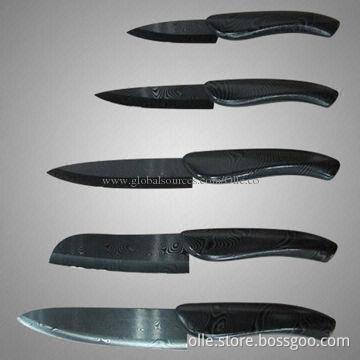 Zirconia Blade Damascus Coated Ceramic Knife Set